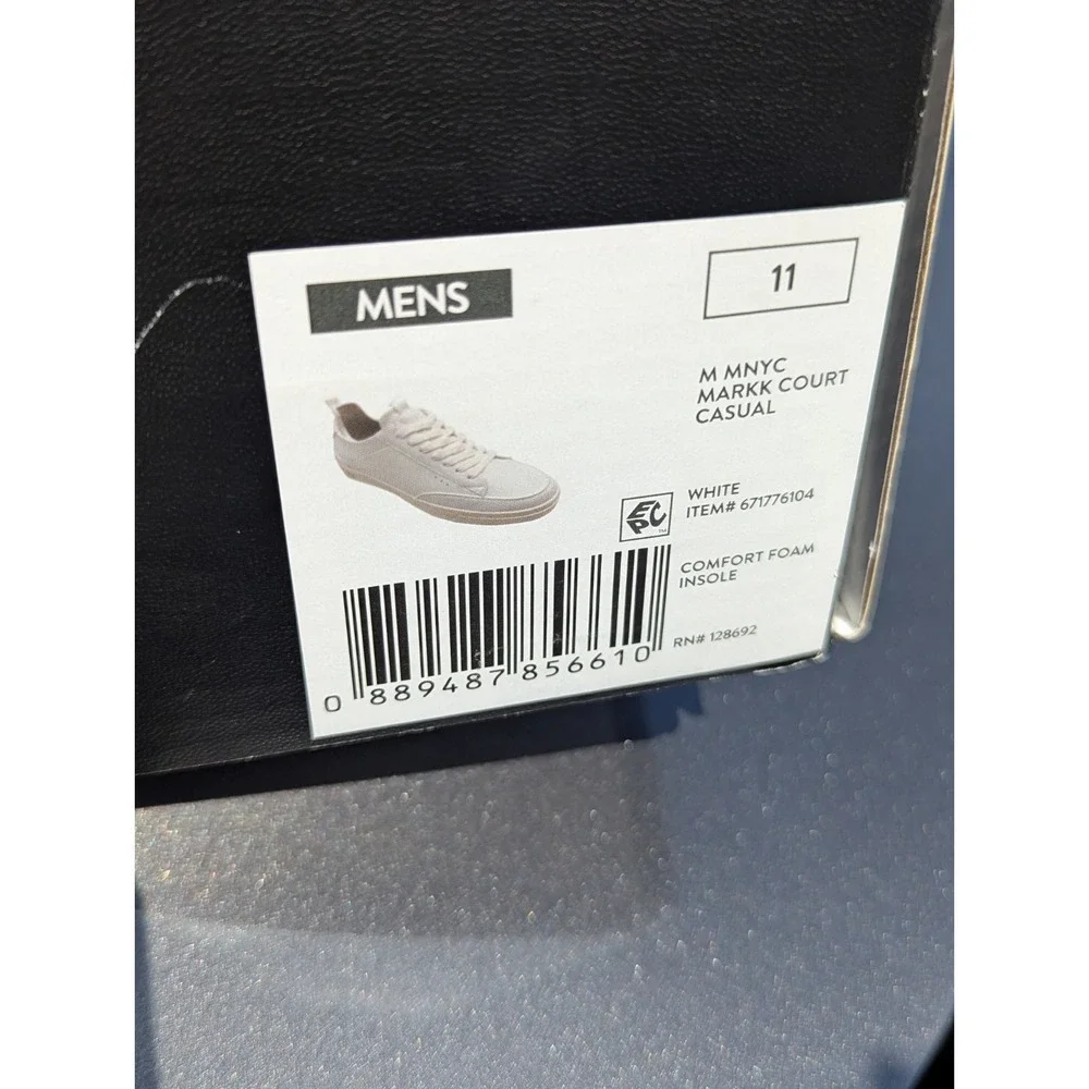Minimalist Coastal White Court Sneakers Madden NYC Markk Casual Men's 11 NIB
